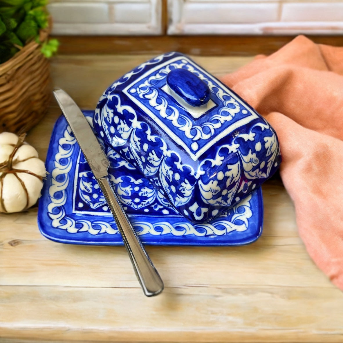 زهرية زهرية طبق زبدة